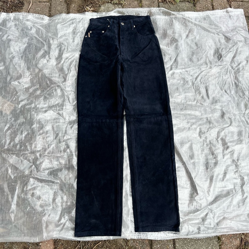 Skotts Suede women’s Straight Leg Pants Sz 4x26 blue